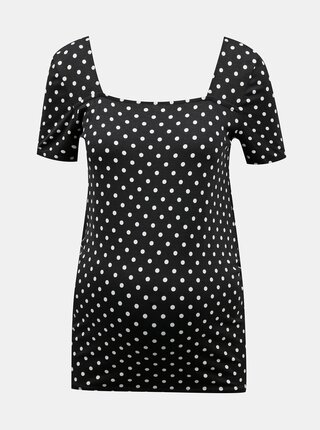 Čierne bodkované tehotenské tričko Dorothy Perkins Maternity