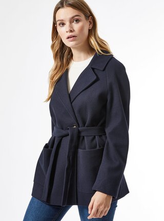 Tmavě modrý krátký kabát Dorothy Perkins