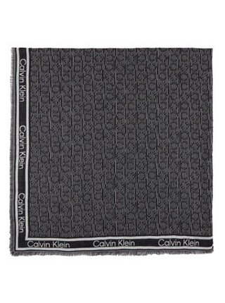 Calvin Klein černá šála Mono J Scarf