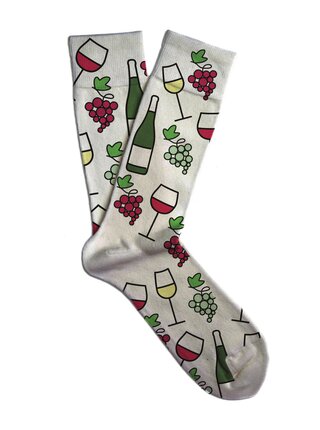 Soxit bílé unisex ponožky White Wine