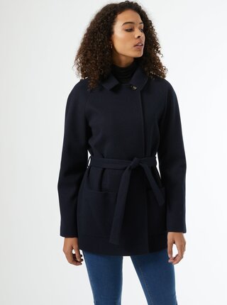 Tmavomodrý zimný krátky kabát Dorothy Perkins Tall