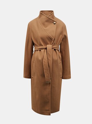 Hnědý zimní těhotenský kabát Dorothy Perkins Maternity