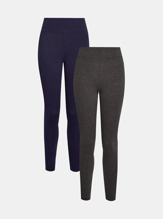 Sada dvou legín v šedé a modré barvě Dorothy Perkins Tall