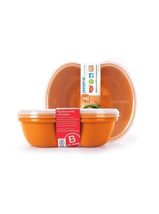 Preserve Svačinový box (2 ks) - oranžový