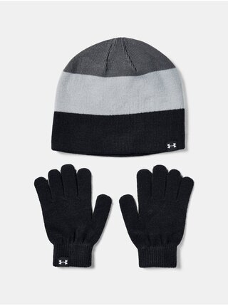Čepice a rukavice Under Armour Boys Beanie Glove Combo-BLK