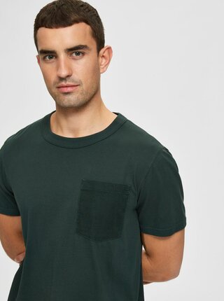 Zelené basic tričko Selected Homme