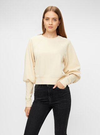 Krémová lehká mikina Pieces