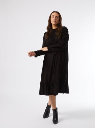 Čierne voľné midišaty Dorothy Perkins Curve