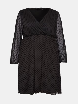 Černé puntíkované šaty Dorothy Perkins Curve