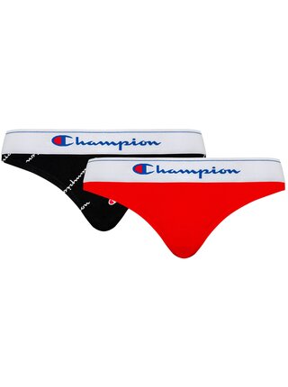 CHAMPION BRIEF CLASSIC 2x - 2 ks bavlněných kalhotek - červená - tmavě modrá