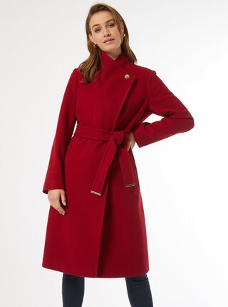 Vínový zimní kabát Dorothy Perkins