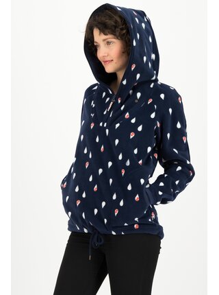 Blutsgeschwister modrá mikina Sailor Tears s kapucí