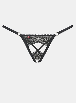 Černá krajková tanga Obsessive