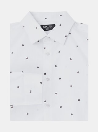 Bílá vzorovaná košile Burton Menswear London