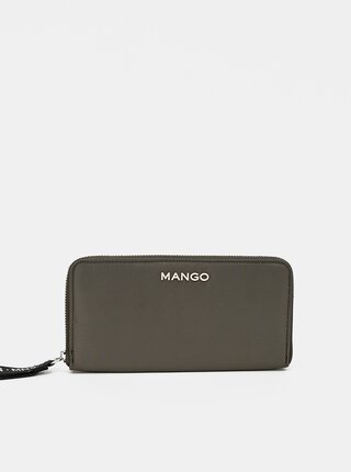 Khaki peněženka Mango