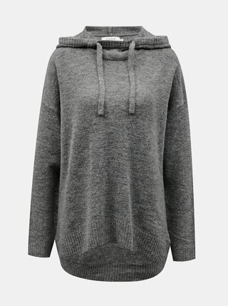 Šedá volná mikina s kapucí ONLY
