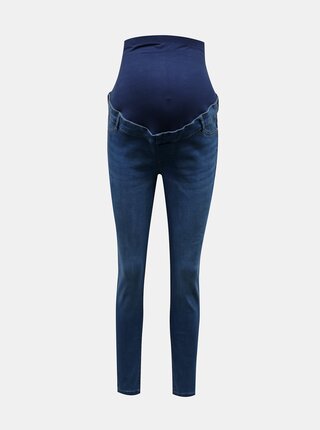 Modré těhotenské skinny fit džíny Dorothy Perkins Maternity