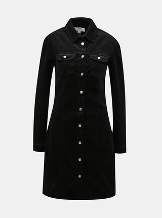 Černé manšestrové košilové šaty Dorothy Perkins Tall