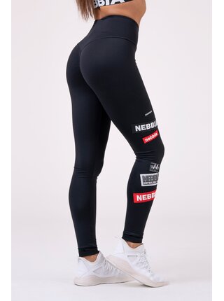 High waist NEBBIA Labels legíny 504 - černá