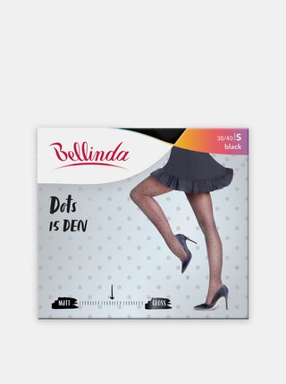 Punčochové kalhoty s puntíky DOTS 15 DEN - černá Bellinda