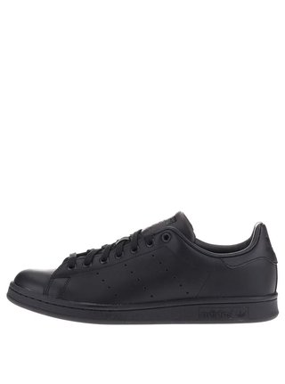 Pantofi sport negri din piele pentru barbati adidas Originals Stan Smith