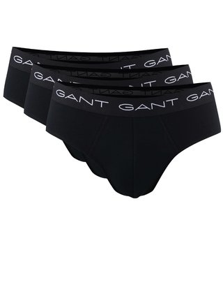 Sada tří slipů v černé barvě GANT