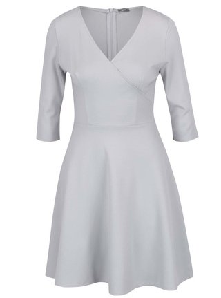 Rochie gri ZOOT cu decolteu petrecut in V