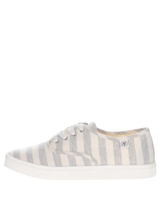 Tenisi crem&gri Marc O´Polo cu model in dungi