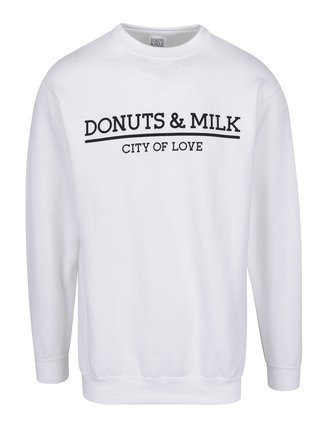 Bluza sport alba Donuts & Milk unisex