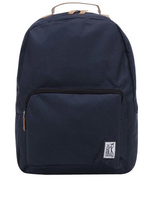 Rucsac albastru inchis unisex The Pack Society 18 l cu detalii maro