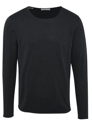 Pulover bleumarin din bumbac si matase - Selected Homme Domme