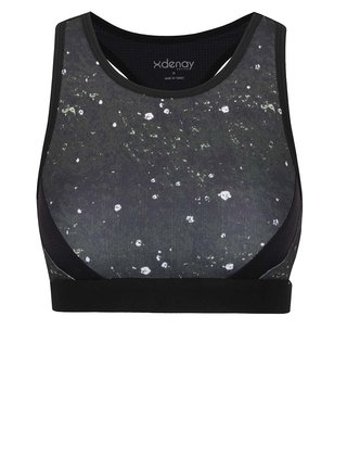 Bustier sport negru&gri cu model Denay