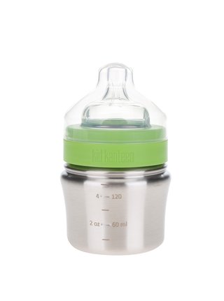 Nerezová kojenecká lahev ve stříbrné barvě Klean Kanteen Baby Bottle 148 ml