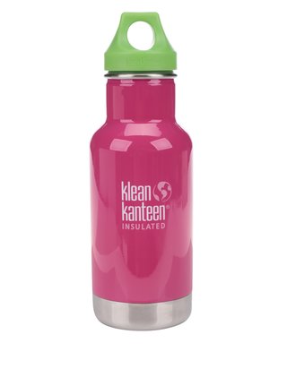Ružová nerezová termo fľaša Klean Kanteen Kid Classic Insulated 355 ml