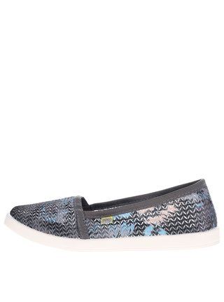 Šedé dámské vzorované perforované slip on Oldcom Tropic