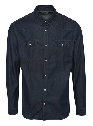 Tmavě modrá džínová slim fit košile Selected Homme One Ned