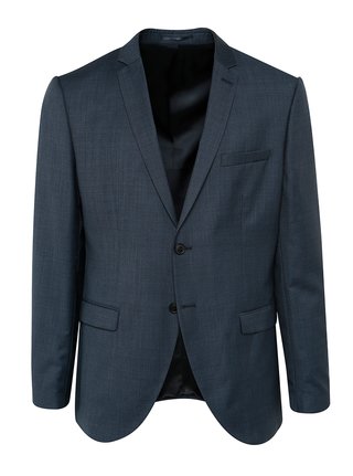 Tmavě modré vlněné oblekové sako Selected Homme Done