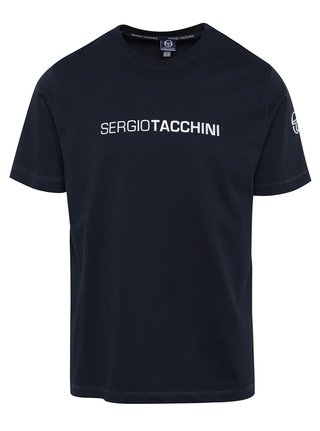 Tmavě modré pánské tričko s potiskem Sergio Tacchini Robin