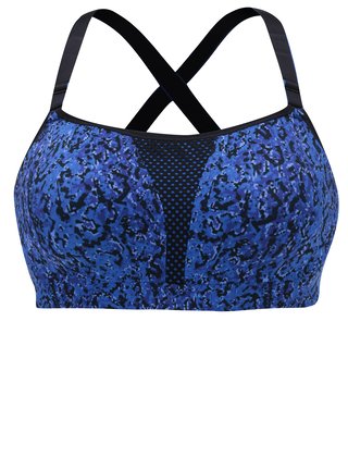 Bustier sport cu print negru cu albastru Maidenform