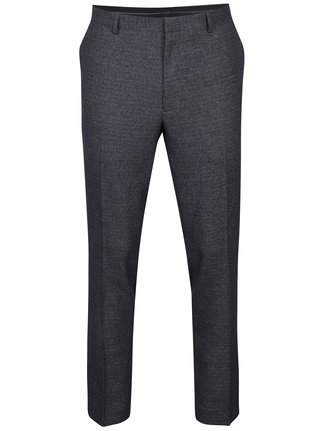 Šedé žíhané oblekové skinny kalhoty Burton Menswear London