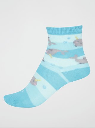 Modré chlapčenské ponožky s narvalmi Sock It to Me Unicorn Of The Sea
