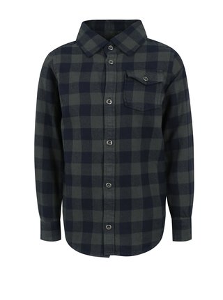 Tmavě zelená klučičí kostkovaná košile small rags Fabian