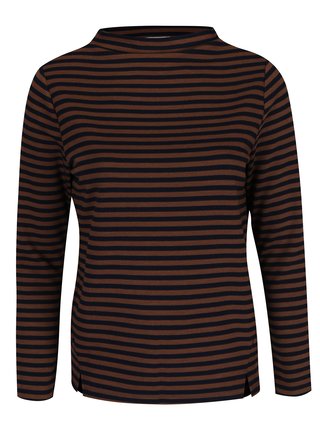 Bluza maro cu dungi bleumarin - Gina Laura