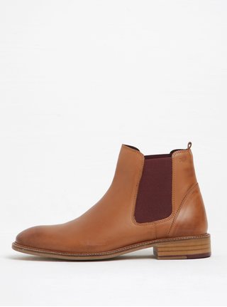 Ghete chelsea maro din piele pentru barbati - London Brogues Hamilton