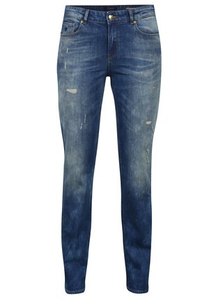 Modré slim džíny s vyšisovaným efektem Scotch & Soda
