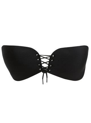 Sutien push up negru cu adeziv fara bretele Eve's Bra
