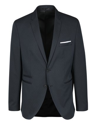 Tmavě modré vzorované oblekové sako Selected Homme Done