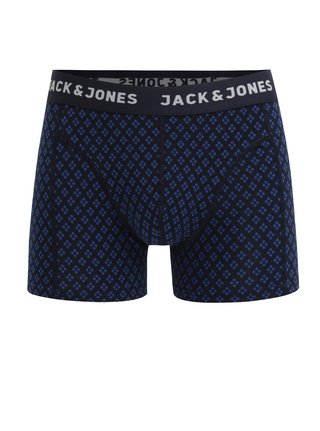 Tmavě modré vzorované boxerky Jack & Jones Candy