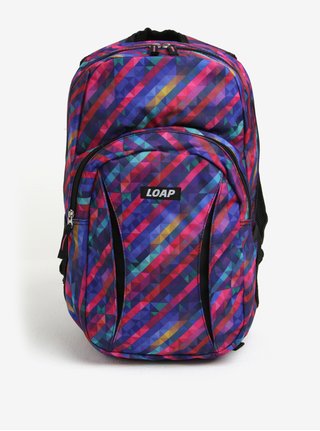 Fialový dámsky vzorovaný batoh LOAP Asso 20 l