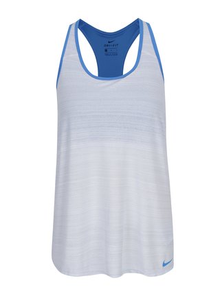 Top sport crem&albastru cu bustier incorporat Nike